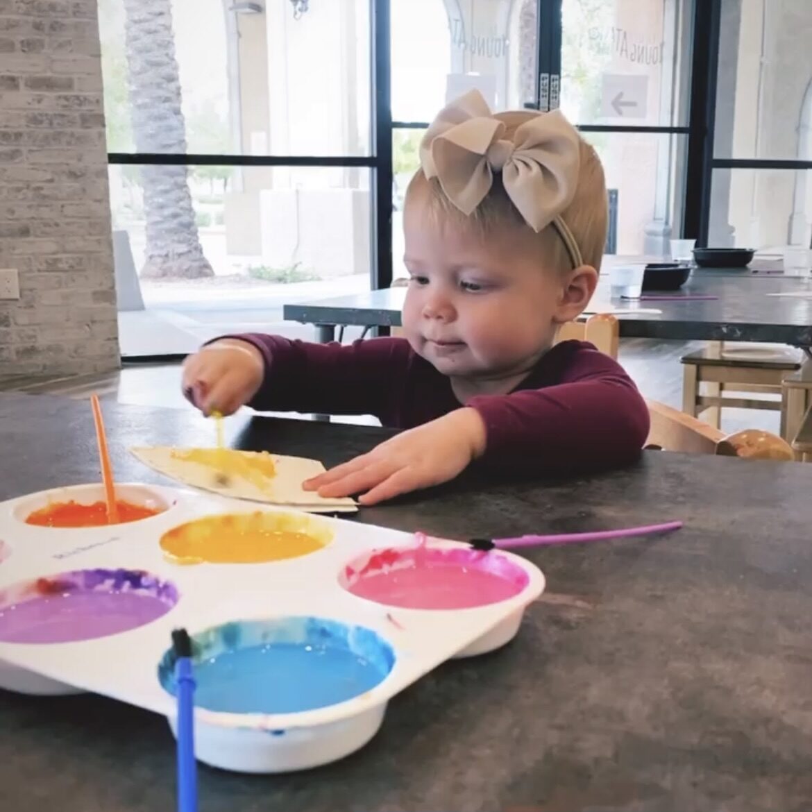 Mini Monets and Mommies: Finger Painting with Clay Art Activity